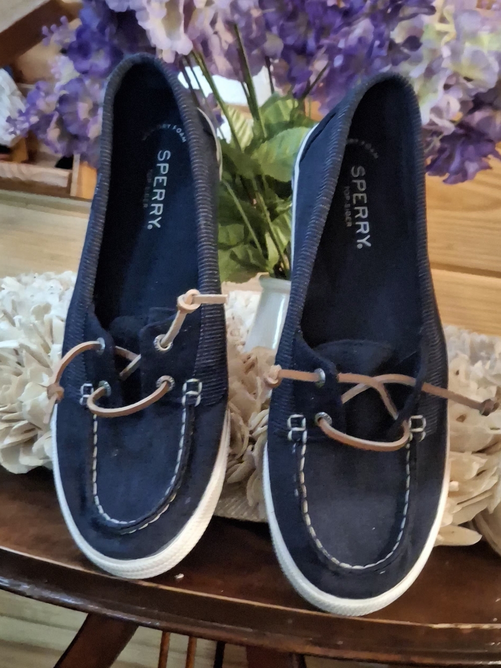 Sperry Navy Blue Boat Shoes for Women